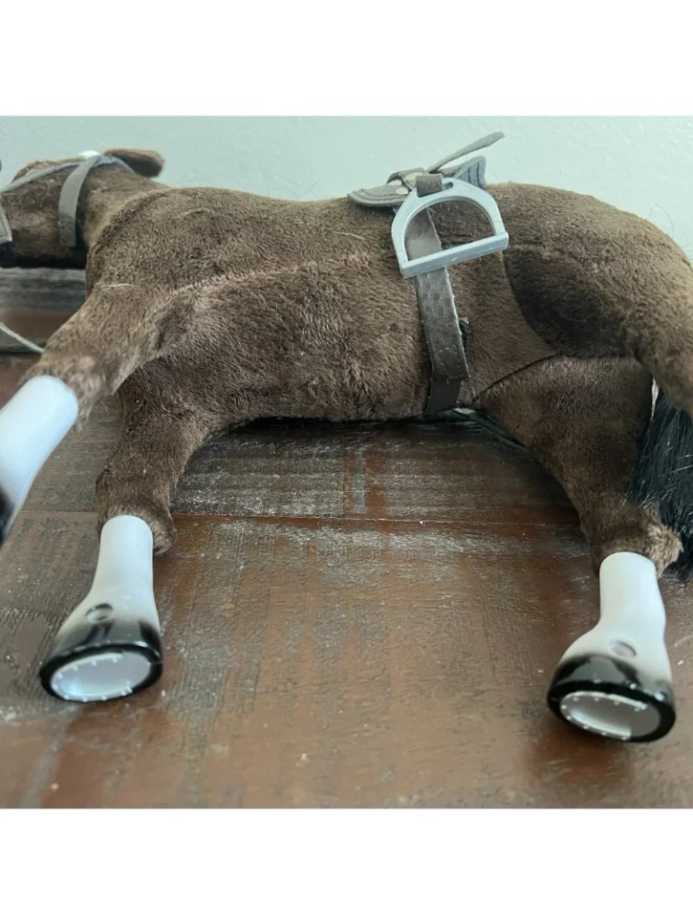 Paradise Horse With Saddle Brown Velvet Touch Play Toy